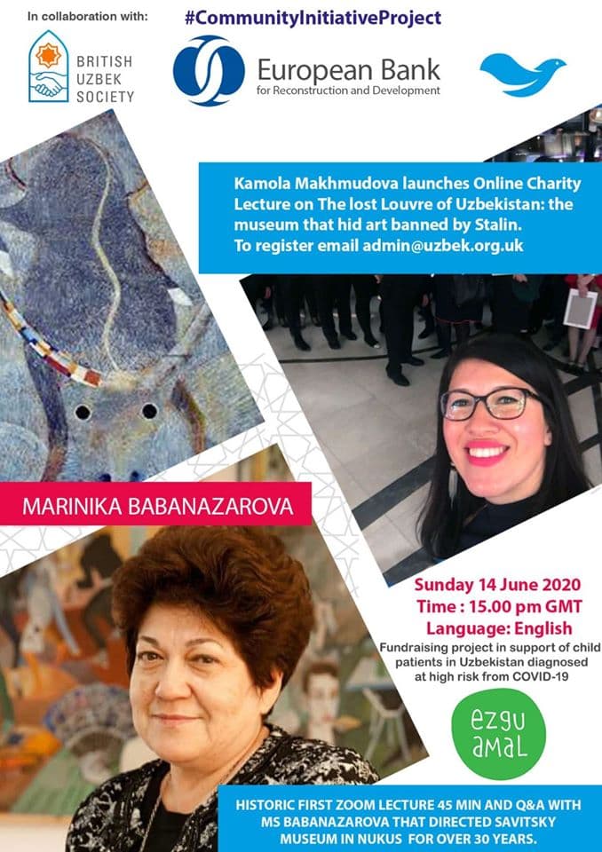 Talk and Q&A on 'Savitskiy Museum: Mysteries and Treasures' by Marinika Babanazarova, 14/06/2020