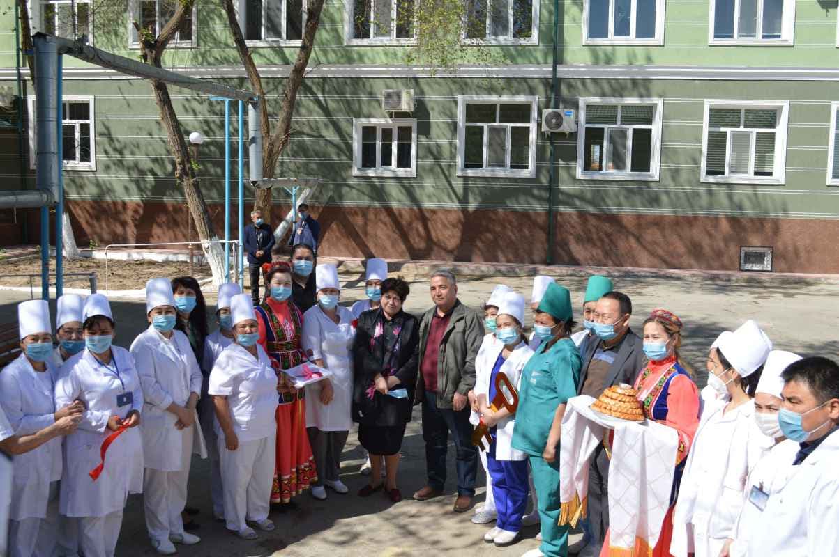Церемония мероприятия по случаю открытия Кислородной станции в городе Нукус.